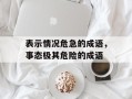 表示情况危急的成语，事态极其危险的成语