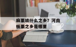 麻栗坡什么之乡？河南板栗之乡是哪里