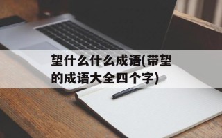 望什么什么成语(带望的成语大全四个字)