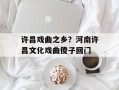 许昌戏曲之乡？河南许昌文化戏曲傻子回门