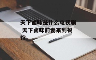 天下卤味是什么电视剧 天下卤味前妻来到餐馆