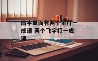 面字里面有两个角打一成语 两个飞字打一成语