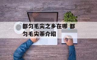 都匀毛尖之乡在哪 都匀毛尖茶介绍