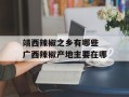 靖西辣椒之乡有哪些 广西辣椒产地主要在哪