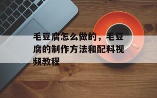 毛豆腐怎么做的，毛豆腐的制作方法和配料视频教程