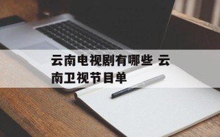 云南电视剧有哪些 云南卫视节目单