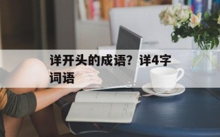 详开头的成语？详4字词语