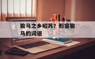 骏马之乡昭苏？形容骏马的词语