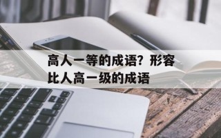 高人一等的成语？形容比人高一级的成语