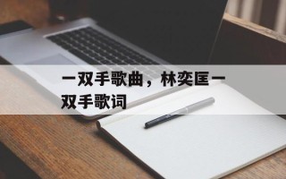 一双手歌曲，林奕匡一双手歌词