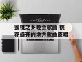 蜜桃之乡晚会歌曲 桃花盛开的地方歌曲原唱