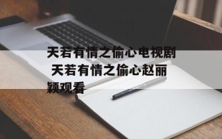 天若有情之偷心电视剧 天若有情之偷心赵丽颖观看