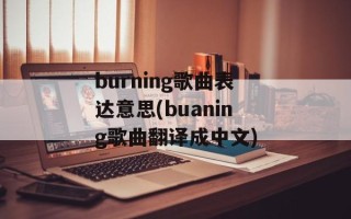 burning歌曲表达意思(buaning歌曲翻译成中文)