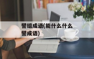 譬组成语(能什么什么譬成语)