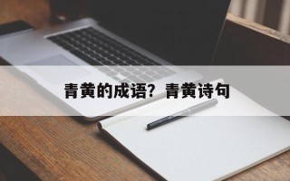 青黄的成语？青黄诗句