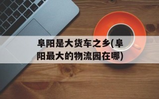 阜阳是大货车之乡(阜阳最大的物流园在哪)