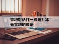 雪地对话打一成语？冰天雪地的成语
