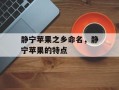 静宁苹果之乡命名，静宁苹果的特点