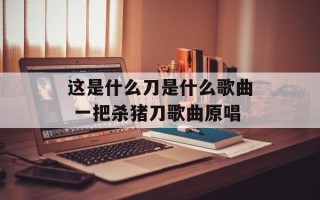 这是什么刀是什么歌曲 一把杀猪刀歌曲原唱