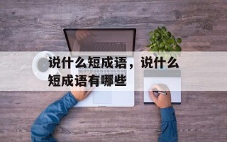 说什么短成语，说什么短成语有哪些