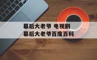 幕后大老爷 电视剧 幕后大老爷百度百科