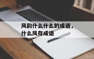 风韵什么什么的成语，什么风存成语