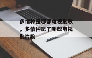 多情种是哪部电视剧歌，多情种配了哪些电视剧片段
