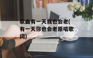 歌曲有一天我也会老(有一天你也会老原唱歌词)