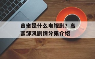 高蜜是什么电视剧？高蜜邹凯剧情分集介绍