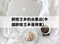 脐橙之乡的水果店(中国脐橙之乡是哪里)