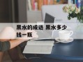黑水的成语 黑水多少钱一瓶
