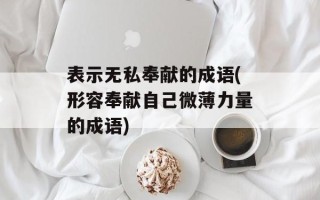 表示无私奉献的成语(形容奉献自己微薄力量的成语)