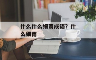 什么什么细雨成语？什么细雨