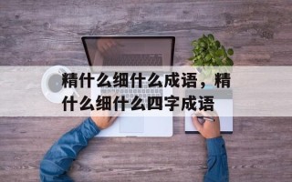 精什么细什么成语，精什么细什么四字成语