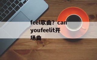 feel歌曲？canyoufeelit开场曲
