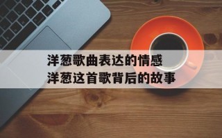 洋葱歌曲表达的情感 洋葱这首歌背后的故事