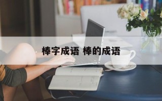 棒字成语 棒的成语