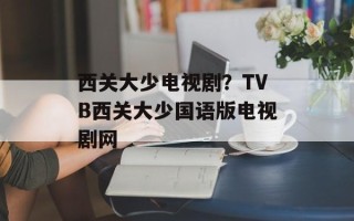 西关大少电视剧？TVB西关大少国语版电视剧网