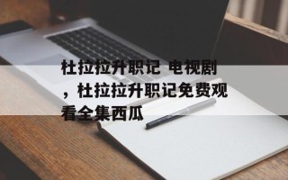 杜拉拉升职记 电视剧，杜拉拉升职记免费观看全集西瓜