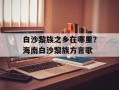 白沙黎族之乡在哪里？海南白沙黎族方言歌