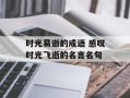 时光易逝的成语 感叹时光飞逝的名言名句