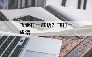 飞走打一成语？飞打一成语