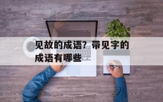 见故的成语？带见字的成语有哪些
