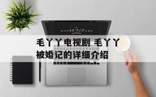 毛丫丫电视剧 毛丫丫被婚记的详细介绍