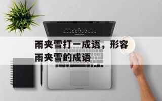 雨夹雪打一成语，形容雨夹雪的成语