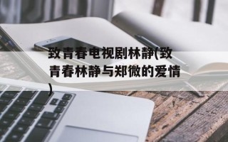 致青春电视剧林静(致青春林静与郑微的爱情)
