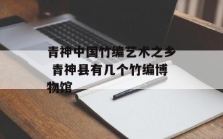 青神中国竹编艺术之乡 青神县有几个竹编博物馆