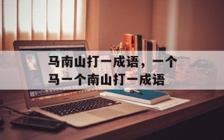 马南山打一成语，一个马一个南山打一成语