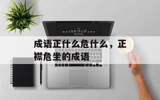 成语正什么危什么，正襟危坐的成语