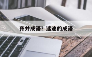 齐并成语？迷途的成语